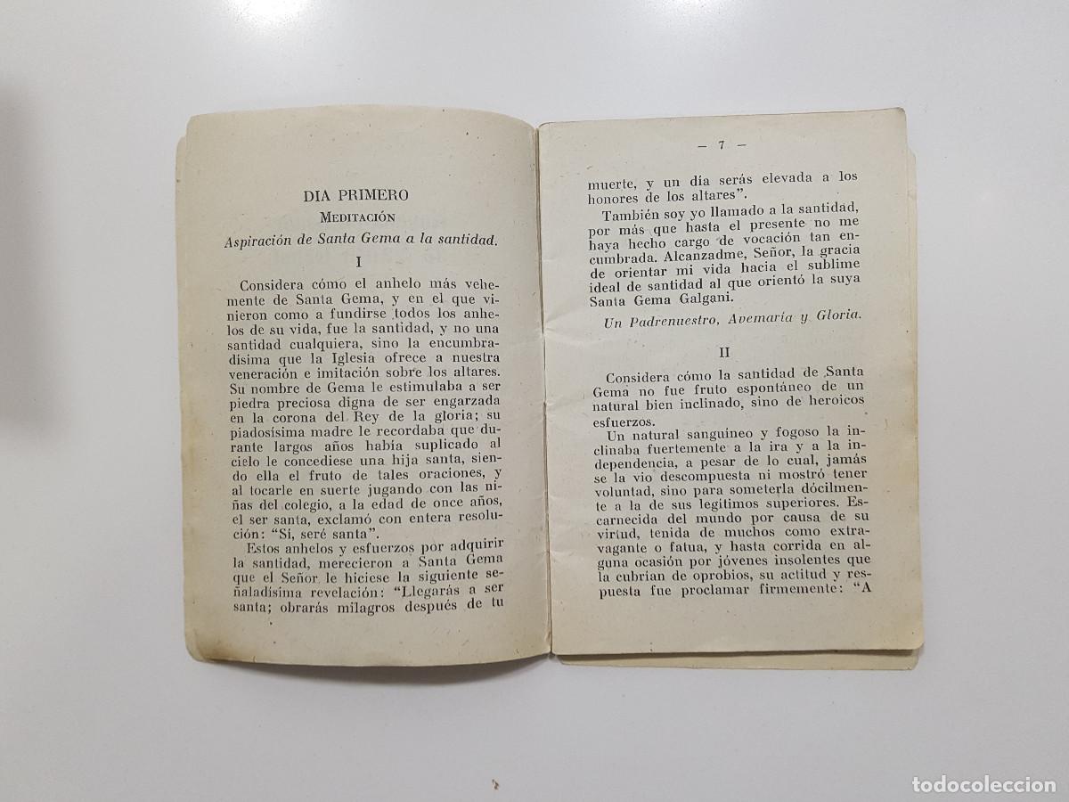 Libros de segunda mano: SANTA GEMA NOVENA Y PRACTICA DE LOS 14 - Foto 5