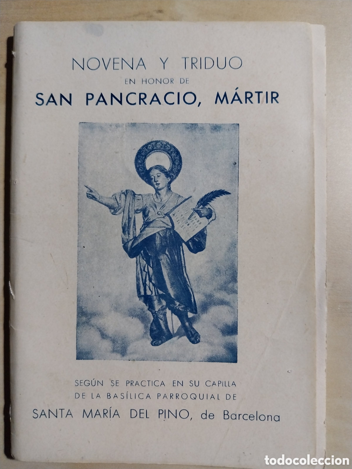 Libros de segunda mano: Novena y triduo de San Pancracio m&aacute;rtir. La hormiga de oro, BCN, 1951, 56 p&aacute;gs