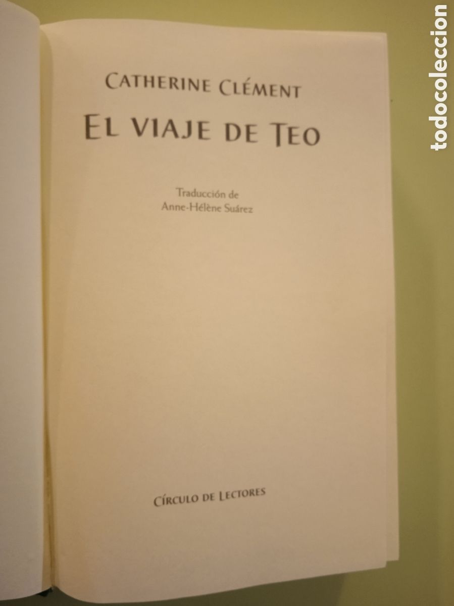 Libros de segunda mano: El Viaje de Teo. Catherine Cl&eacute;ment. - Foto 3