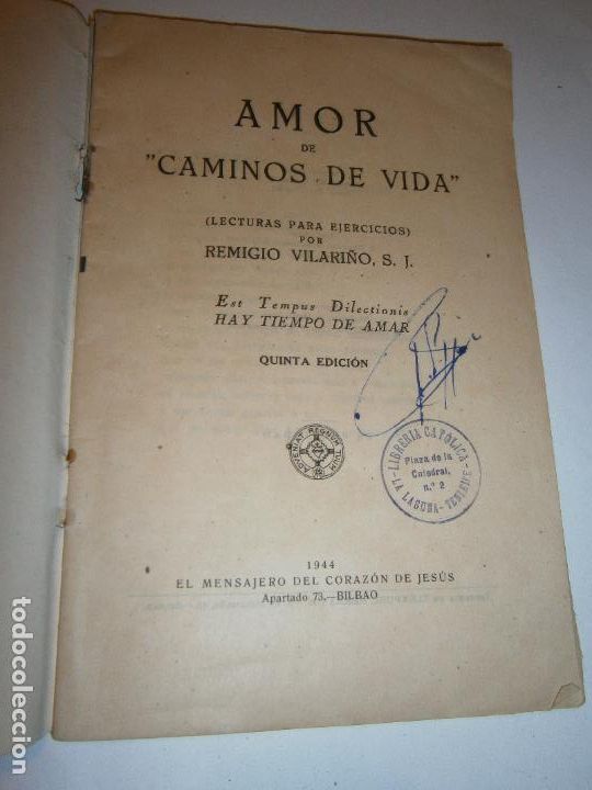 Libros de segunda mano: AMOR DE CAMINOS DE VIDA (LECTURAS PARA EJERCICIOS) - 1944 - Foto 2