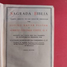 Libros de segunda mano: SAGRADA BIBLIA - NACAR Y COLUNGA - 1968