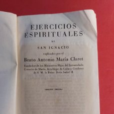 Libros de segunda mano: EJERCICIOS ESPIRITUALES - PADRE CLARET - 1942