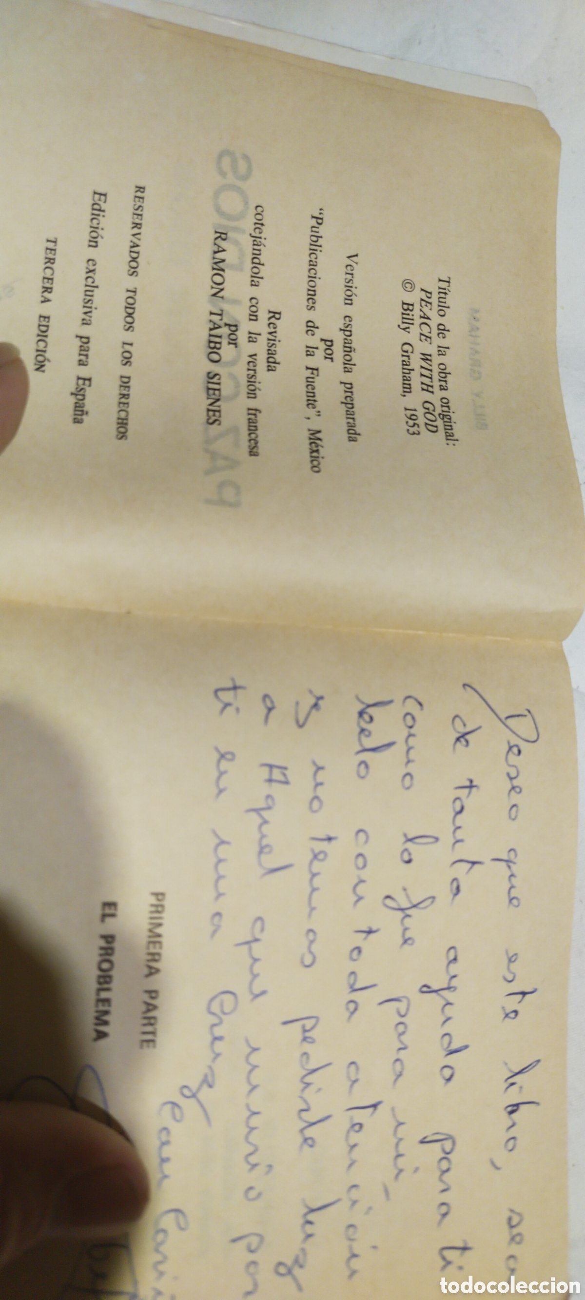 Libros de segunda mano: Paz con Dios. Billy Graham. Teolog&iacute;a - Foto 2