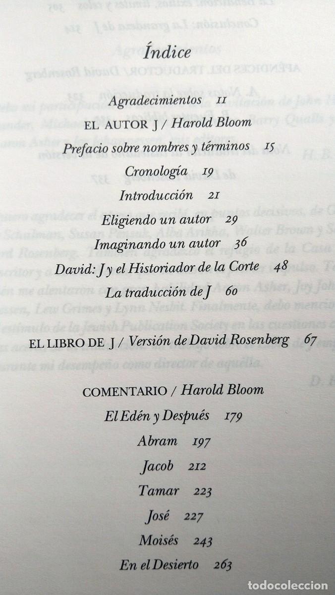 Libros de segunda mano: EL LIBRO DE J - HAROLD BLOOM Y DAVID ROSENBERG - Foto 5