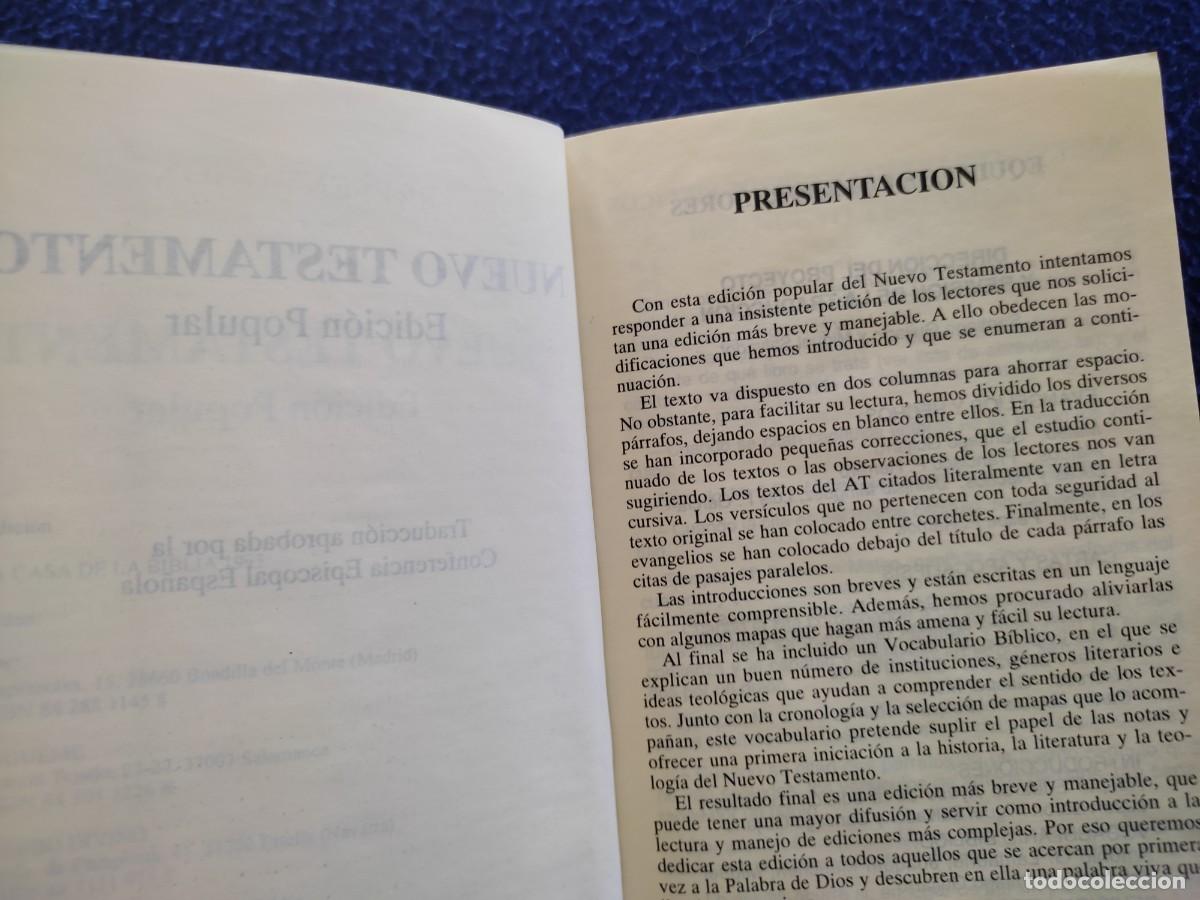 Libros de segunda mano: NUEVO TESTAMENTO Edici&oacute;n Popular 1993 - Foto 4