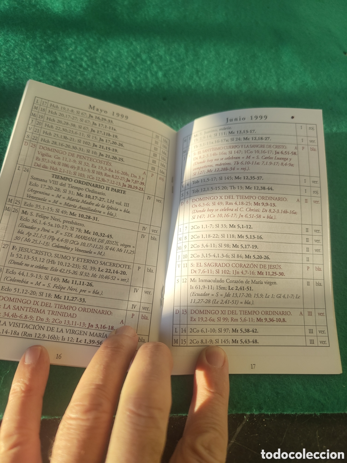 Libros de segunda mano: CALENDARIO LITURGICO 1999. - Foto 2