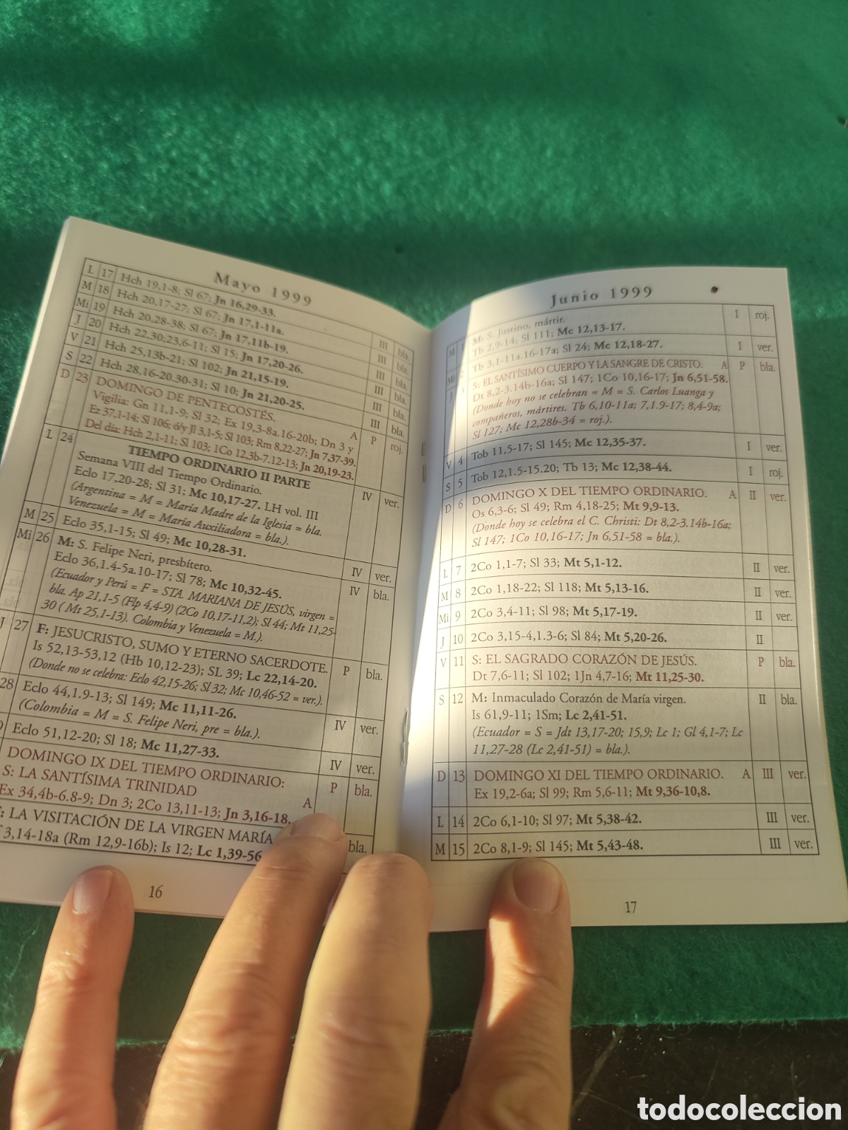 Libros de segunda mano: CALENDARIO LITURGICO 1999. - Foto 3