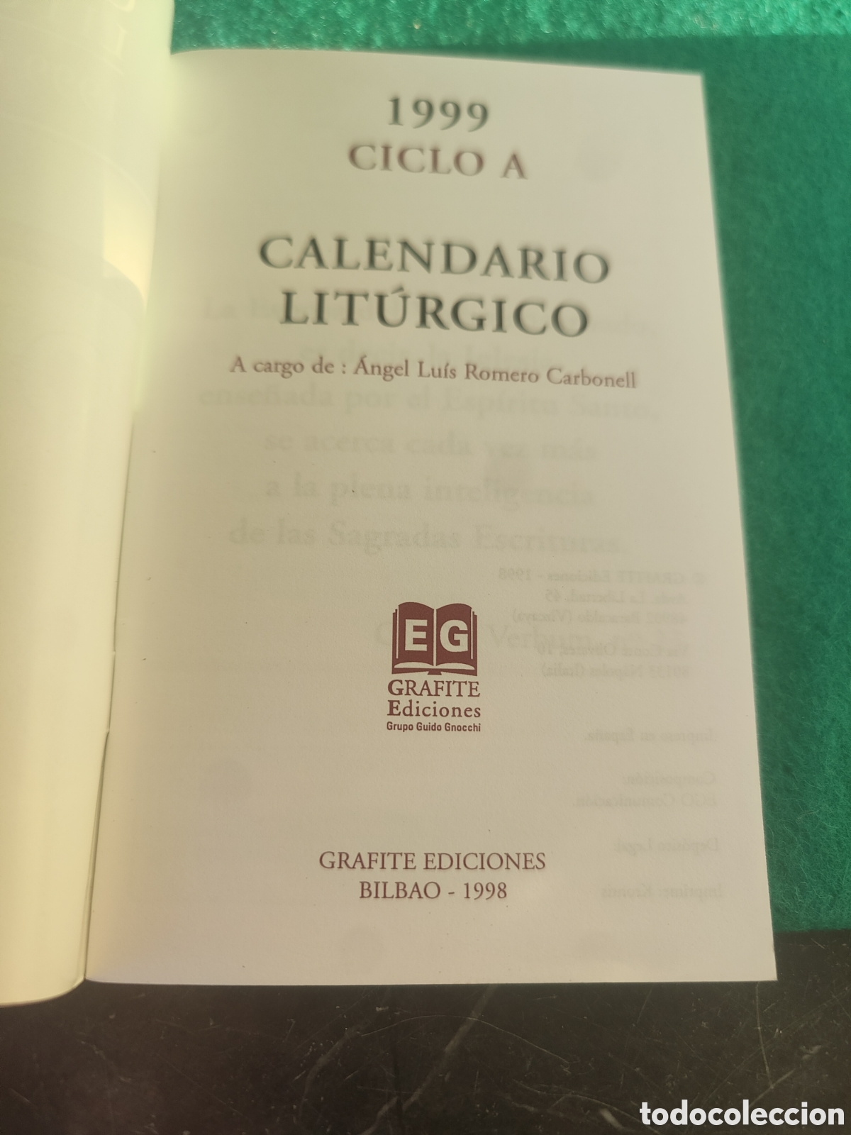 Libros de segunda mano: CALENDARIO LITURGICO 1999. - Foto 5