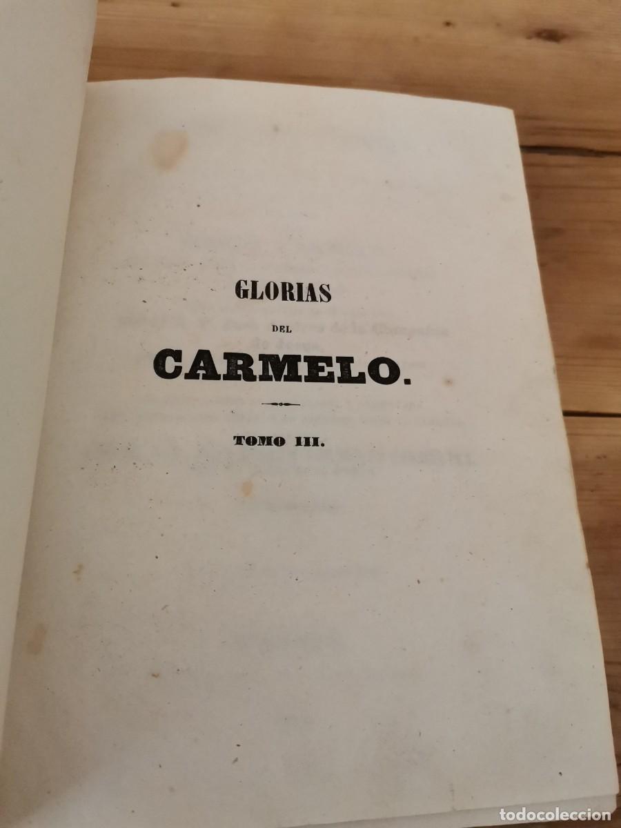 Libros de segunda mano: Glorias del Carmelo 1860 - Foto 1