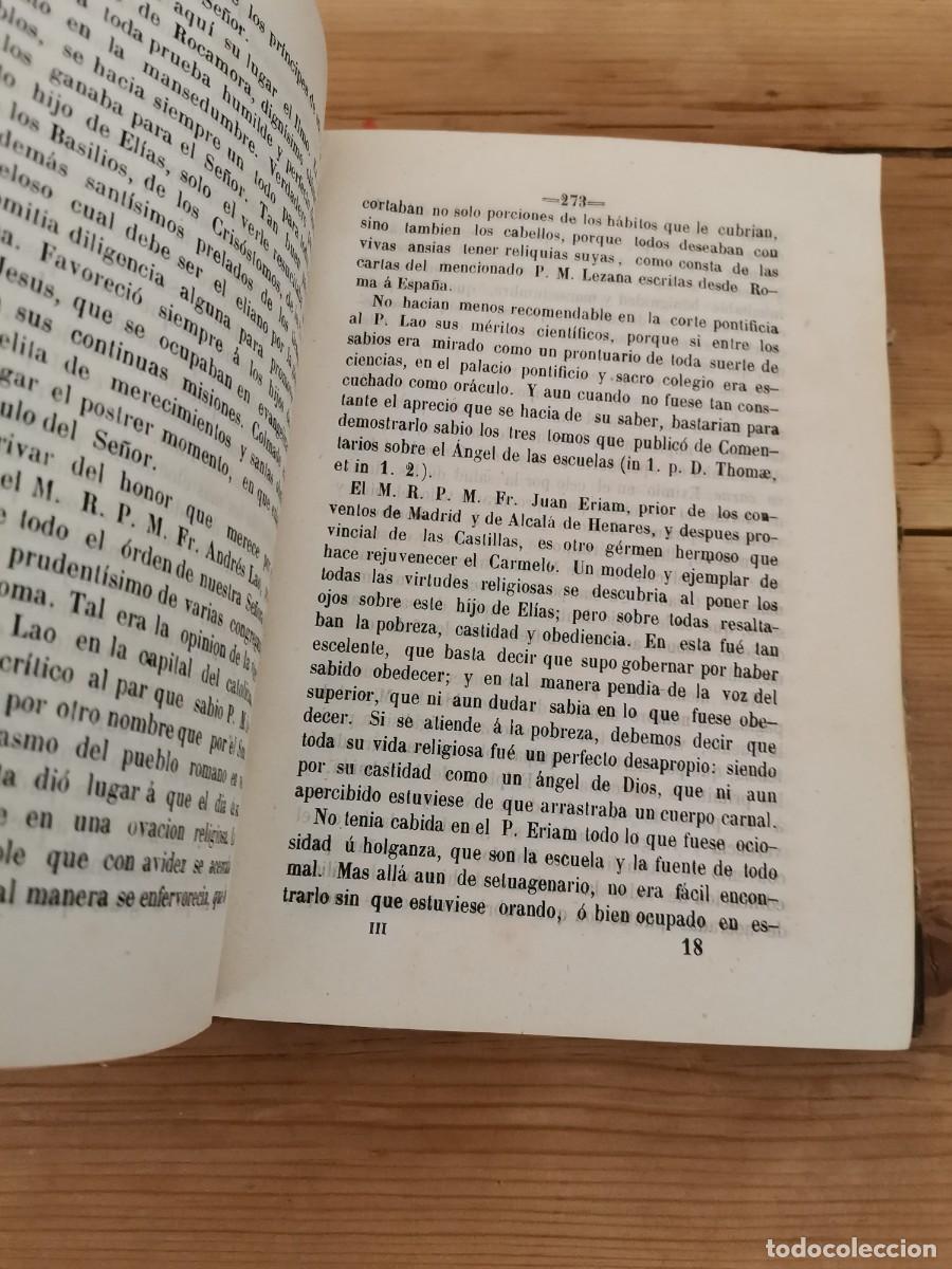 Libros de segunda mano: Glorias del Carmelo 1860 - Foto 2