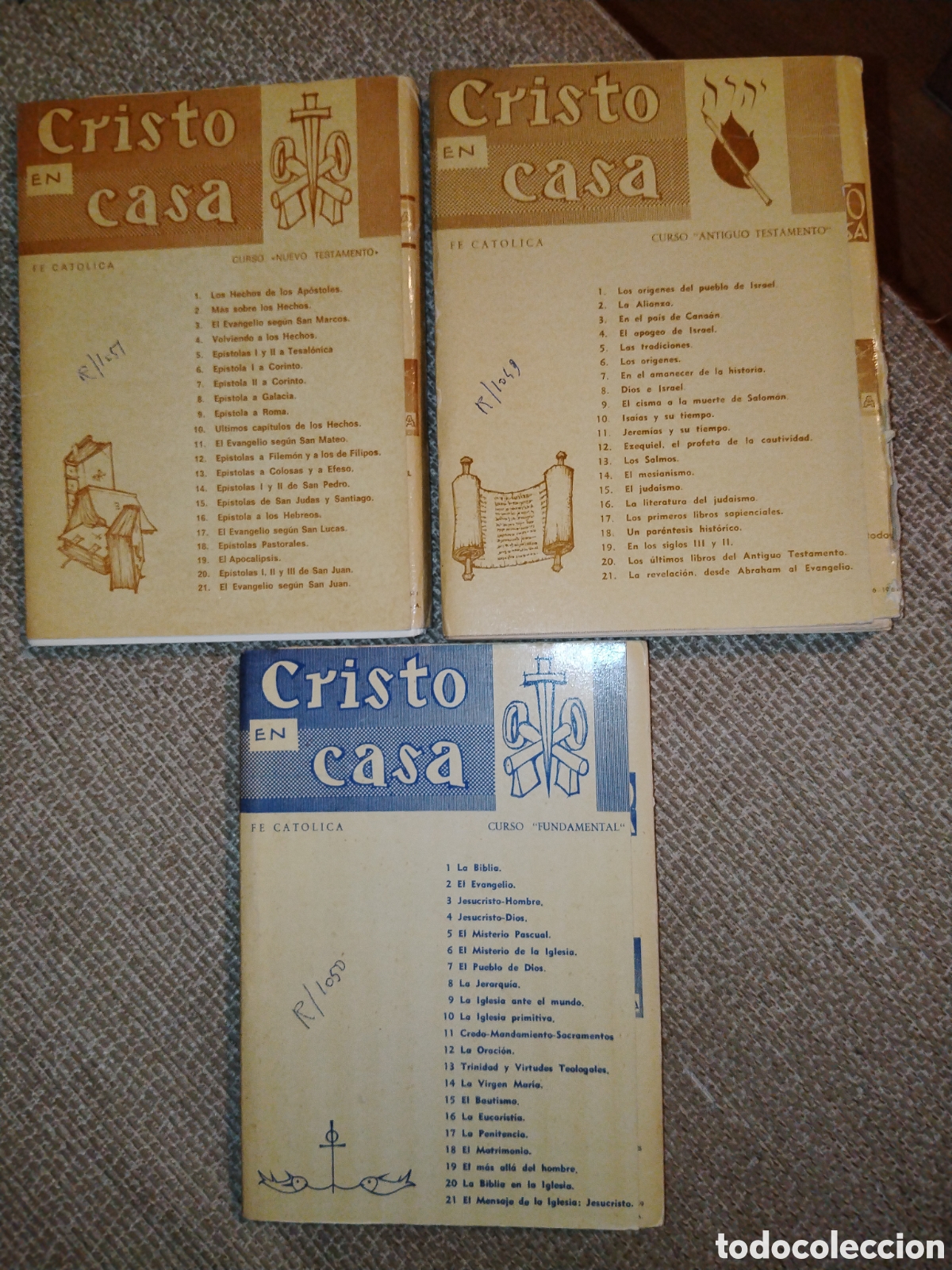 Libros de segunda mano: Cristo en casa. Curso antiguo testamento, Nuevo testamento, fundamental.