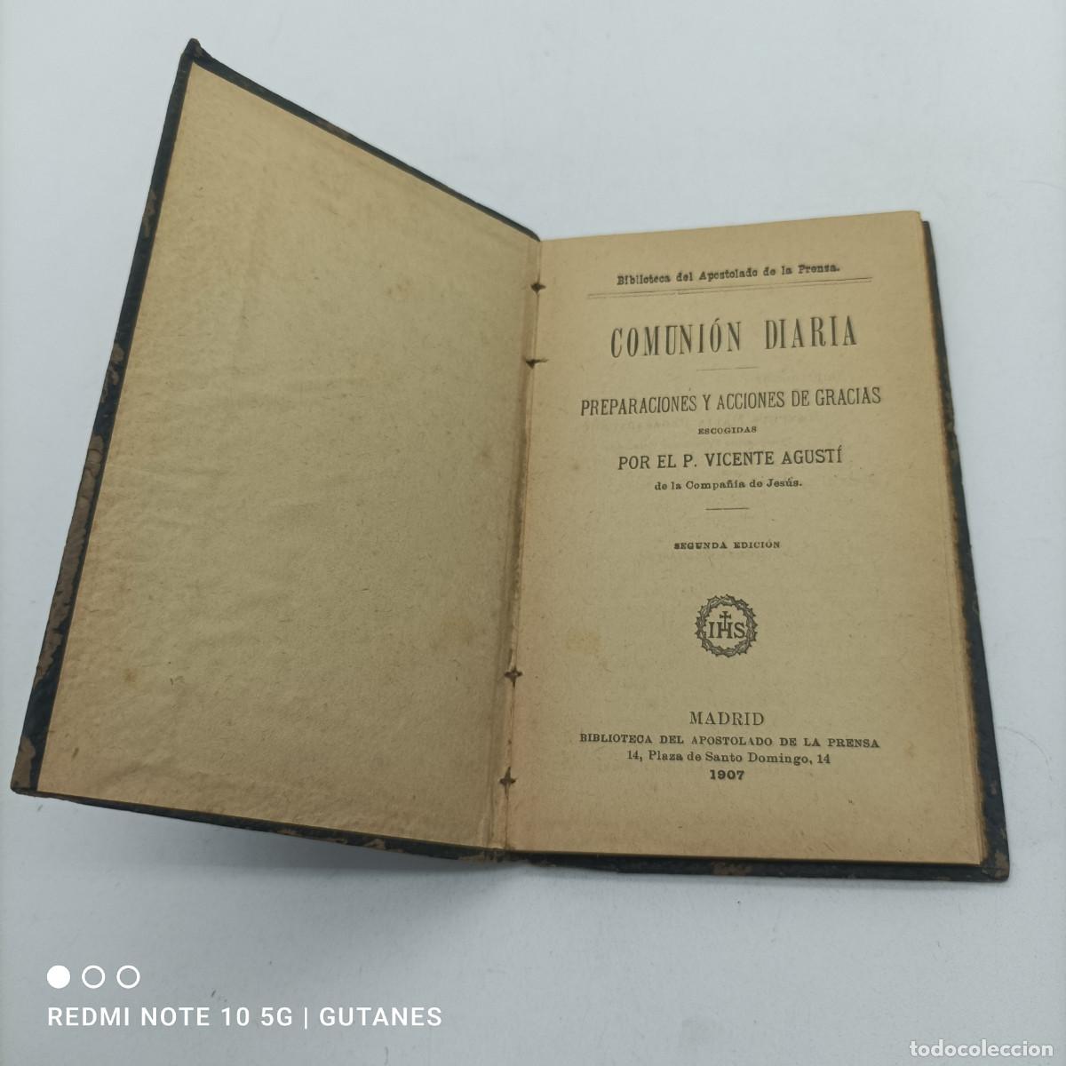 Libros de segunda mano: COMUNION DIARIA 1907 - Foto 2