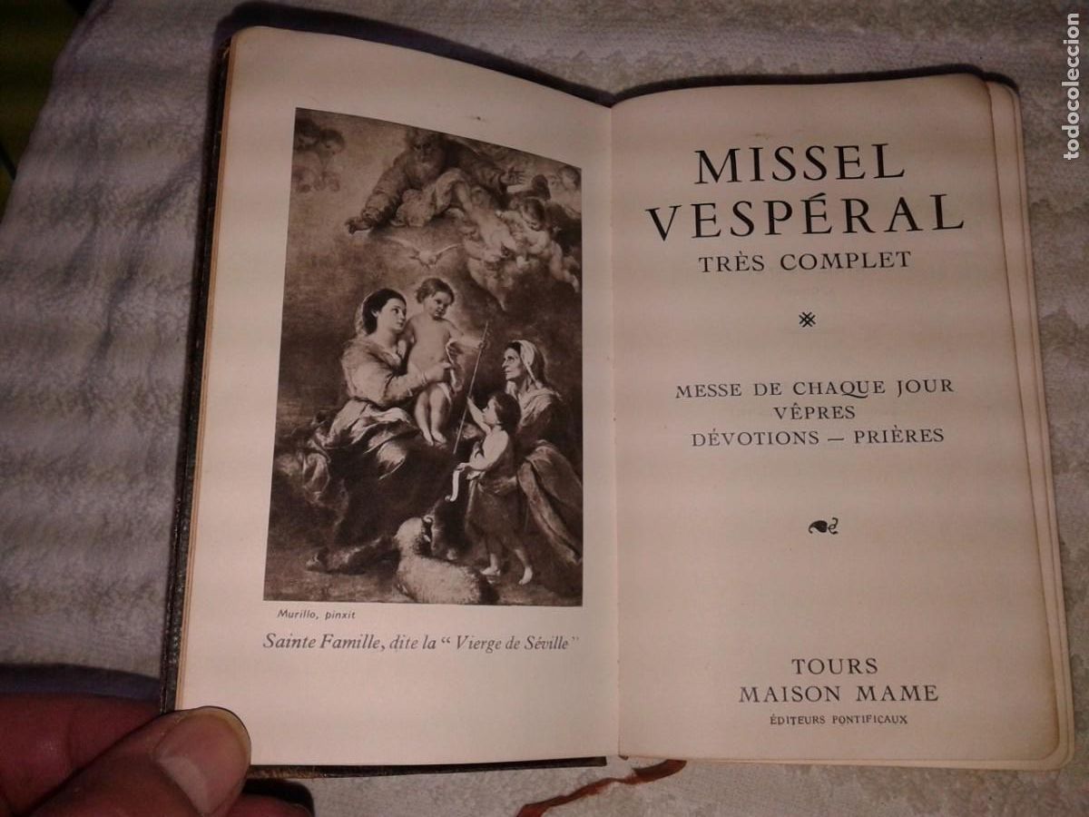 Libros de segunda mano: MISSEL VESPERAL, 1942, EN FRANCES, B19 - Foto 1