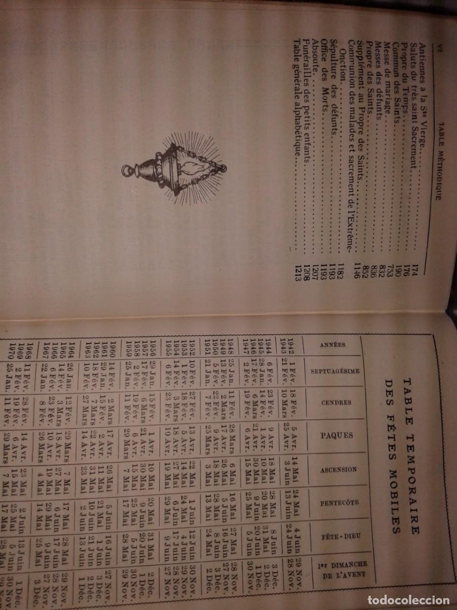Libros de segunda mano: MISSEL VESPERAL, 1942, EN FRANCES, B19 - Foto 5