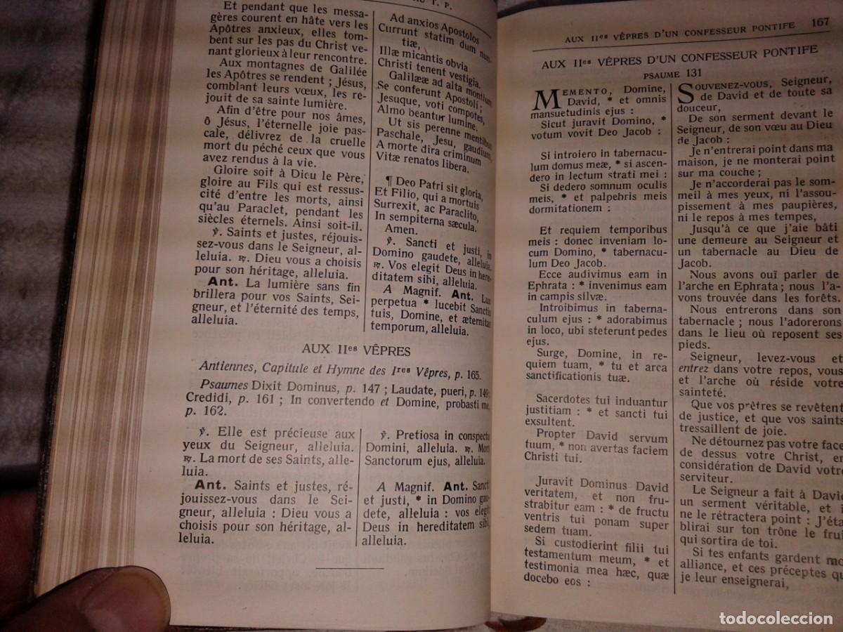 Libros de segunda mano: MISSEL VESPERAL, 1942, EN FRANCES, B19 - Foto 7
