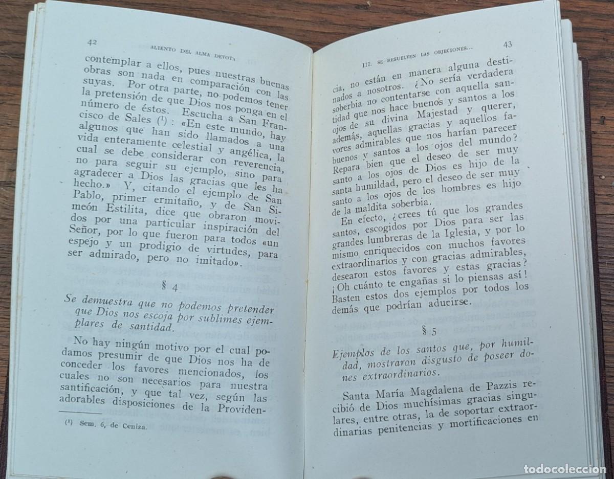 Libros de segunda mano: Aliento del alma devota, Jos&eacute; Frassinetti, 1944 - Foto 3