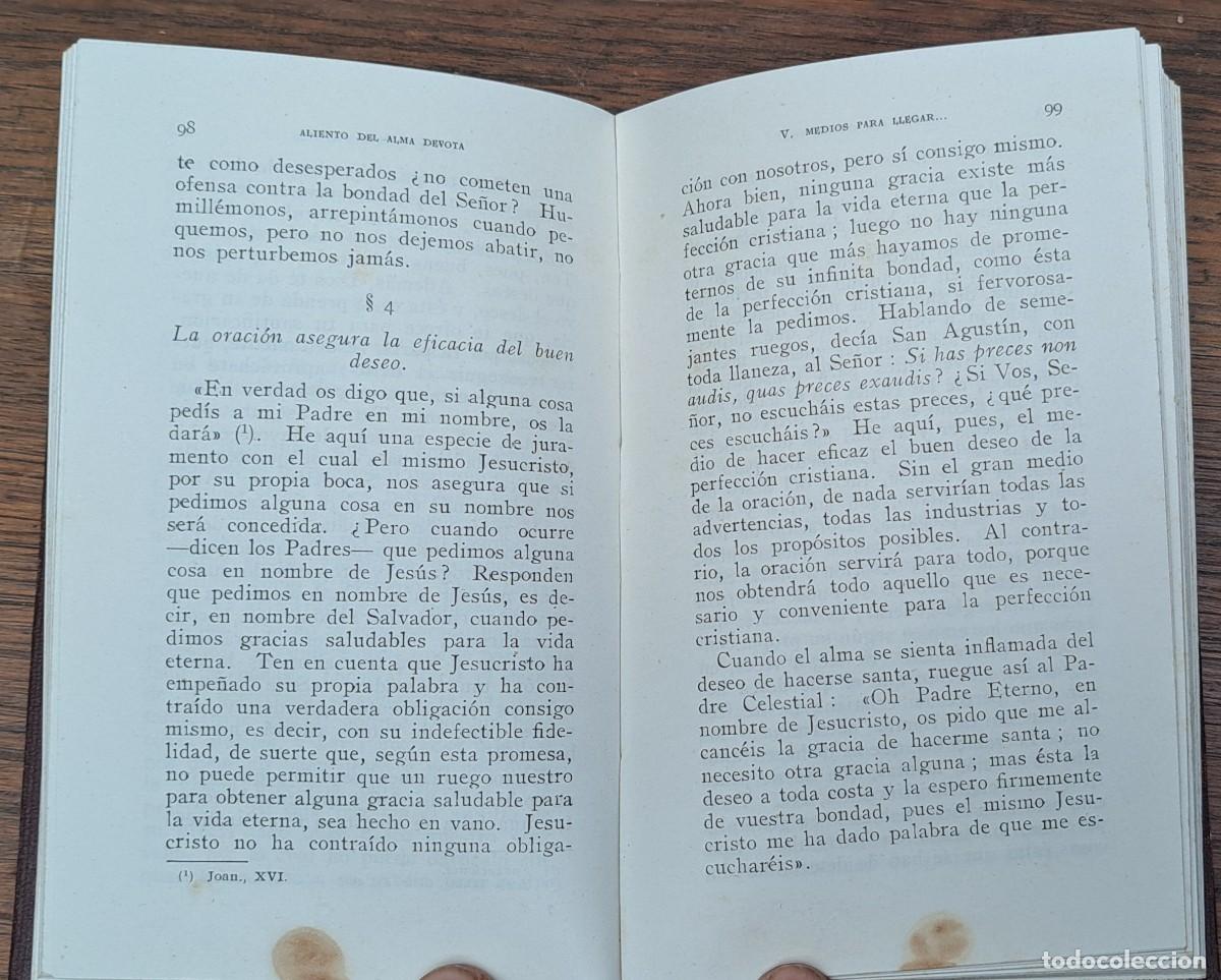 Libros de segunda mano: Aliento del alma devota, Jos&eacute; Frassinetti, 1944 - Foto 4