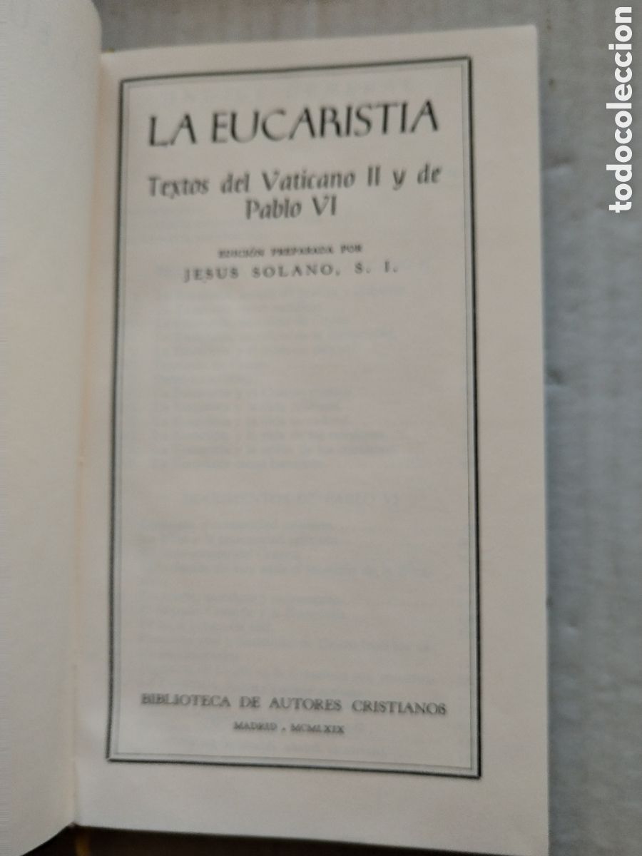 Libros de segunda mano: LA EUCARISTIA/B. A. C. - Foto 3