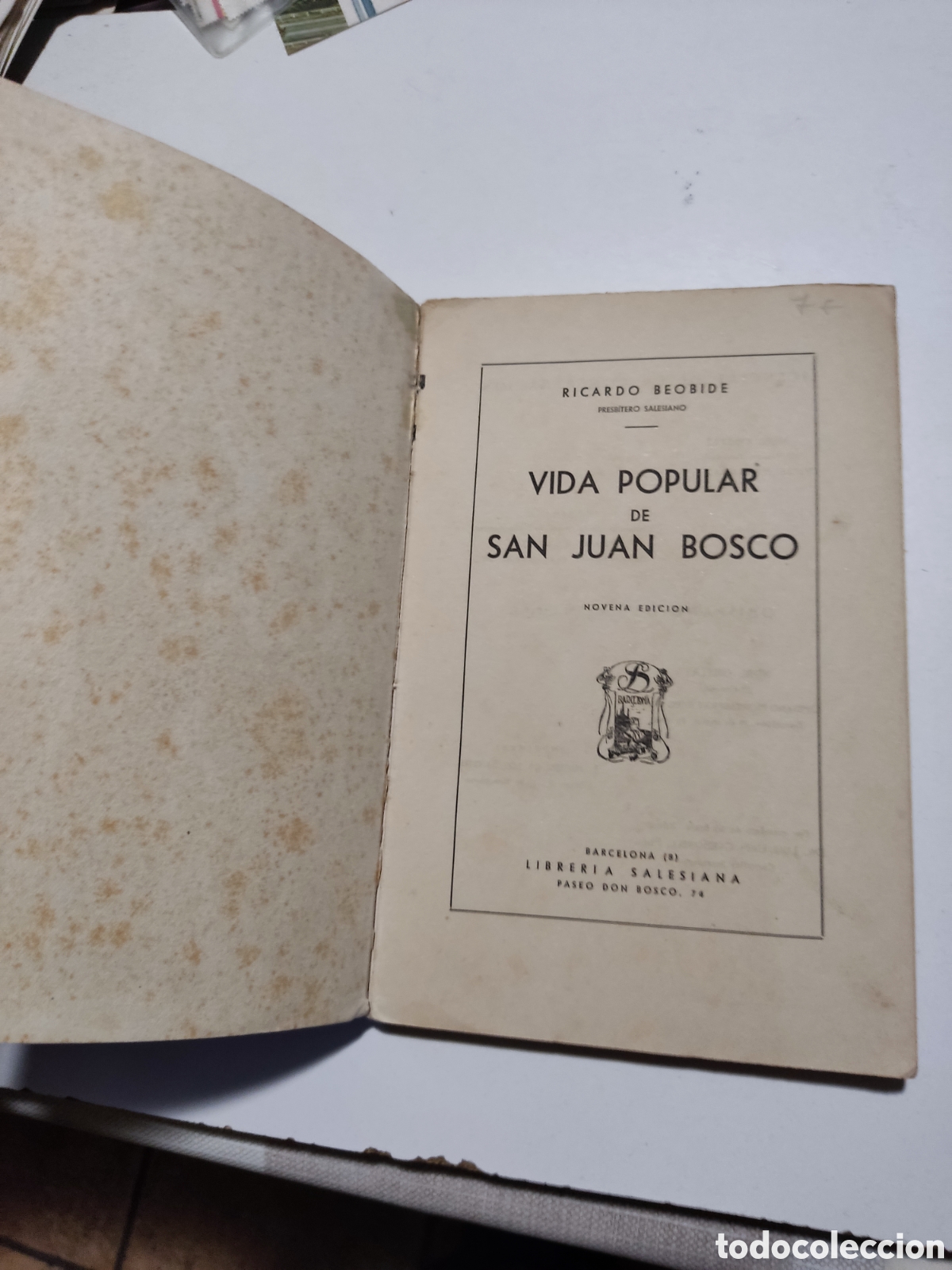 Libros de segunda mano: Libro vida de San Juan Bosco 1943 - Foto 2