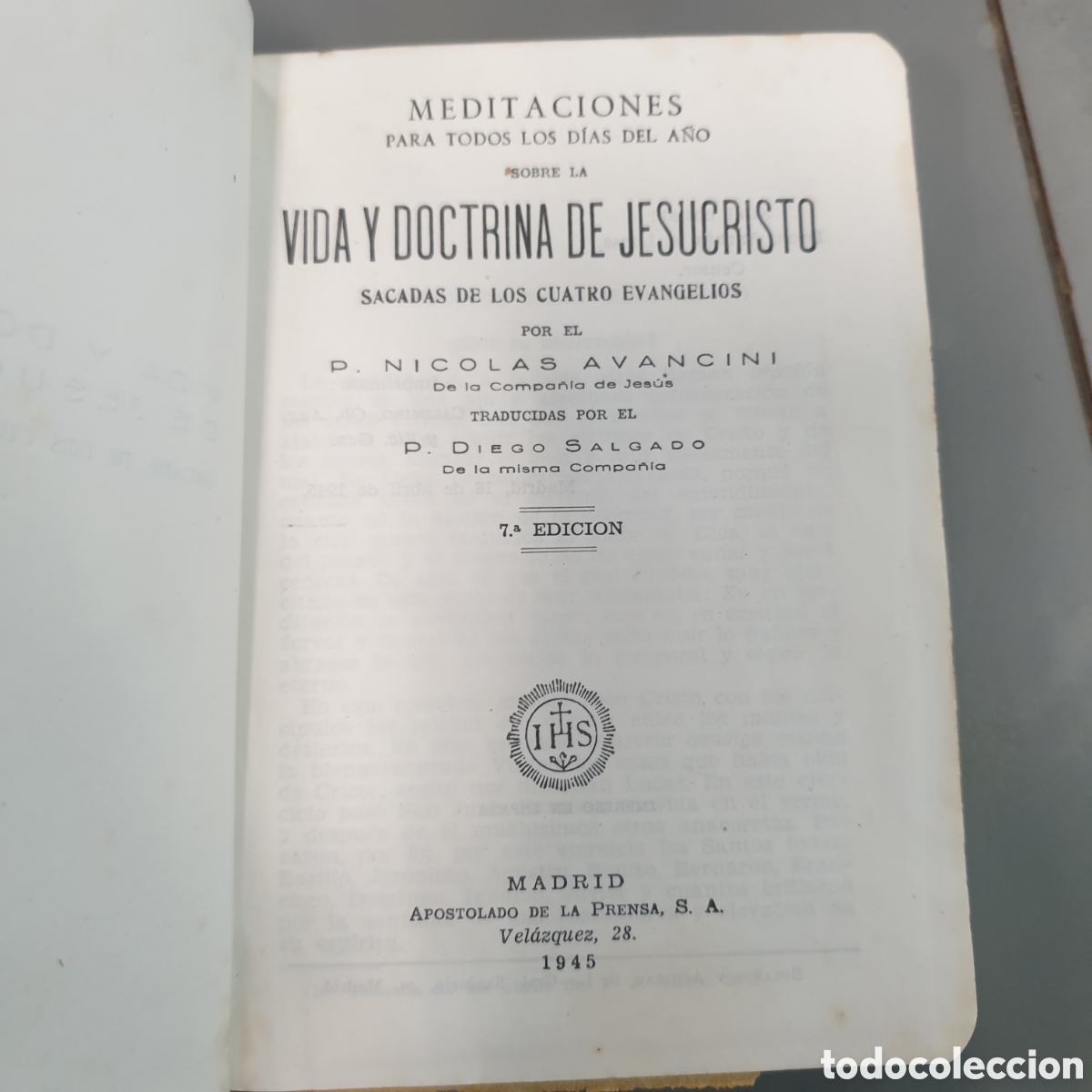 Libros de segunda mano: VIDA de JESUCRISTO A&Ntilde;O 1945 - Foto 2