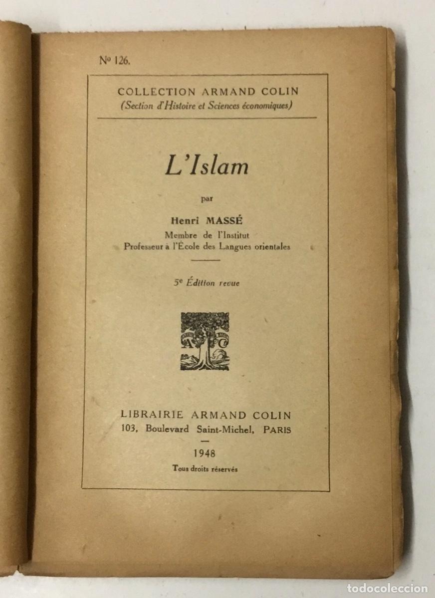 Libros de segunda mano: LISLAM. - MASS&Eacute;, Henri. - Foto 3
