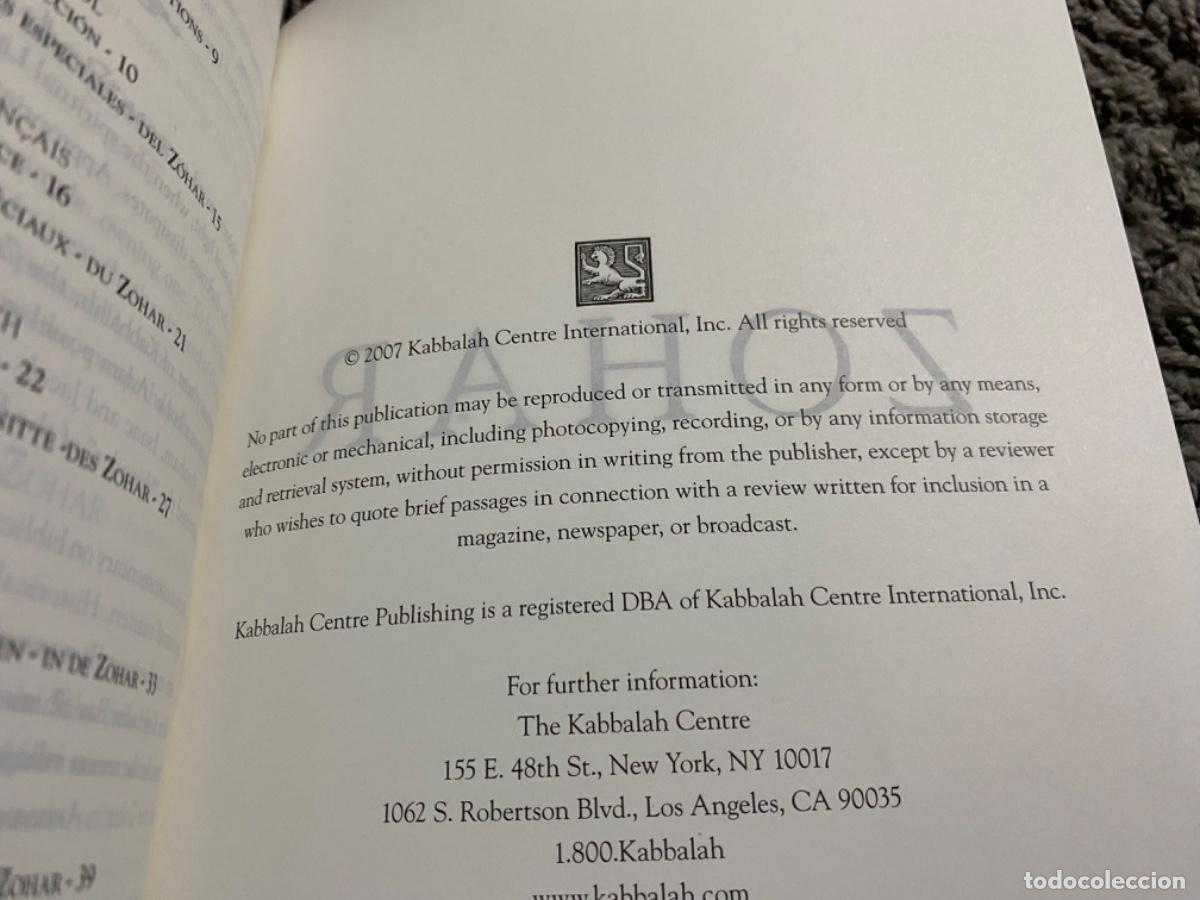 Libros de segunda mano: Zohar. The Complete Original Aramic Text - Foto 3