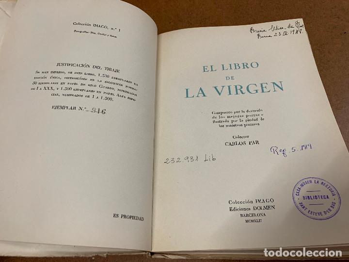 Libros de segunda mano: EL LIBRO DE LA VIRGEN, edicion numerada, con sello de la Casa Museo - Foto 2