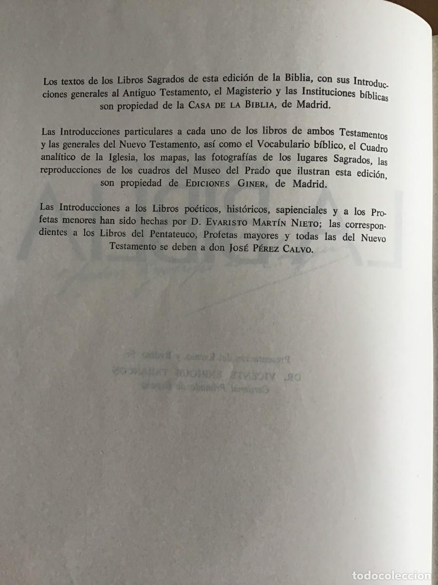 Libros de segunda mano: LA BIBLIA / EDICIONES GINER 1970 - Foto 5