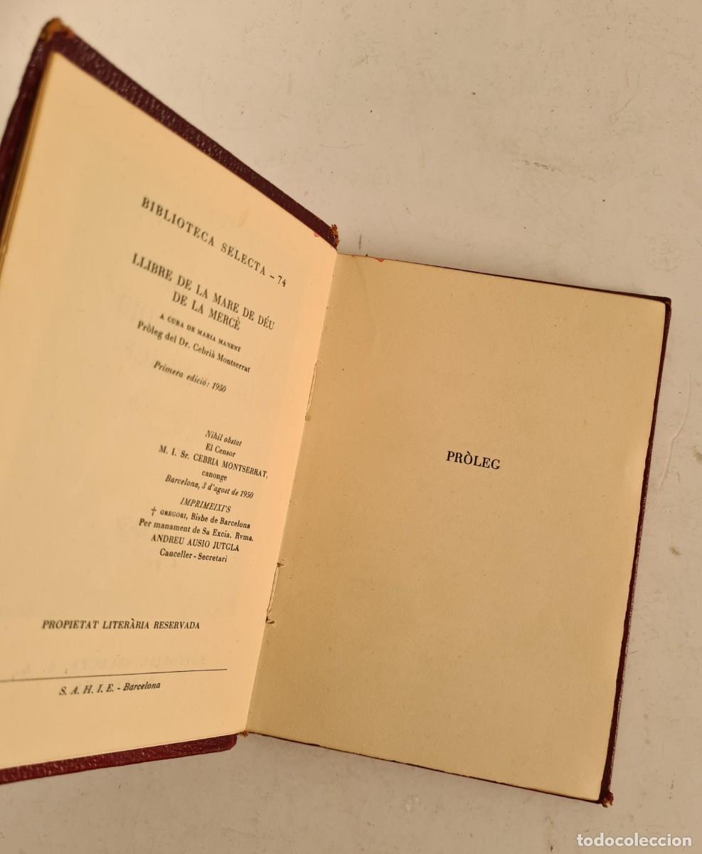 Libros de segunda mano: Llibre de la Mare de D&eacute;u de la Merc&egrave; 1950 Primera Edici&oacute; - Editorial Selecta - Foto 9