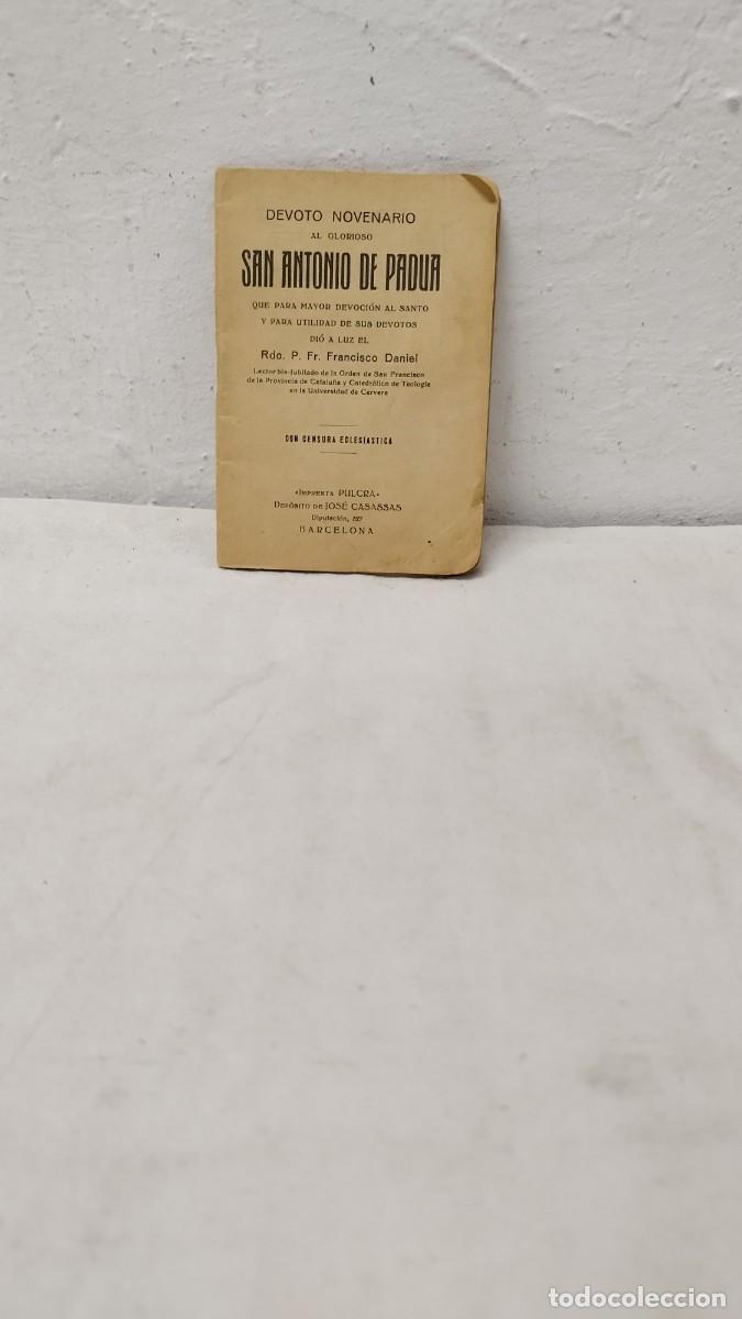 Libros de segunda mano: Antiguo libro, DEVOTO NOVENARIO AL GLORIOSO SAN ANTONIO DE PADUA QUE PARA MAYOR DEVOCI&Oacute;N AL SANTO