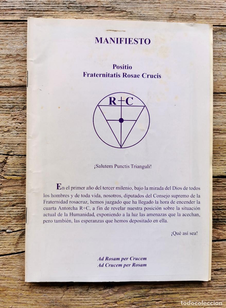 Libros de segunda mano: MANIFIESTO POSITIO FRATERNITATIS ROSAE CRUCIS - Foto 1