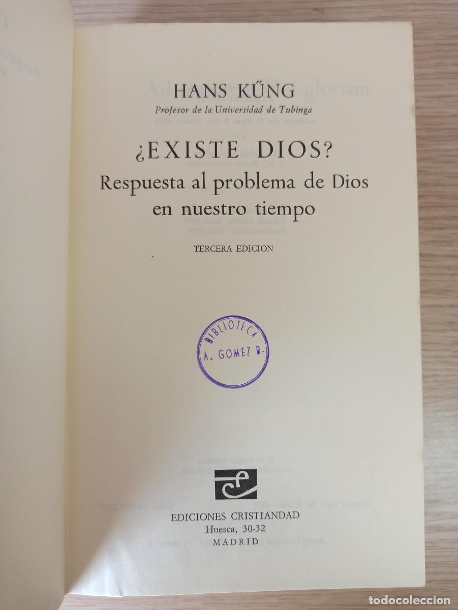 Libros de segunda mano: &rdquo;&iquest;Existe Dios?&rdquo; de H. K&uuml;ng (Ed. Cristiandad) 1979 - Foto 3