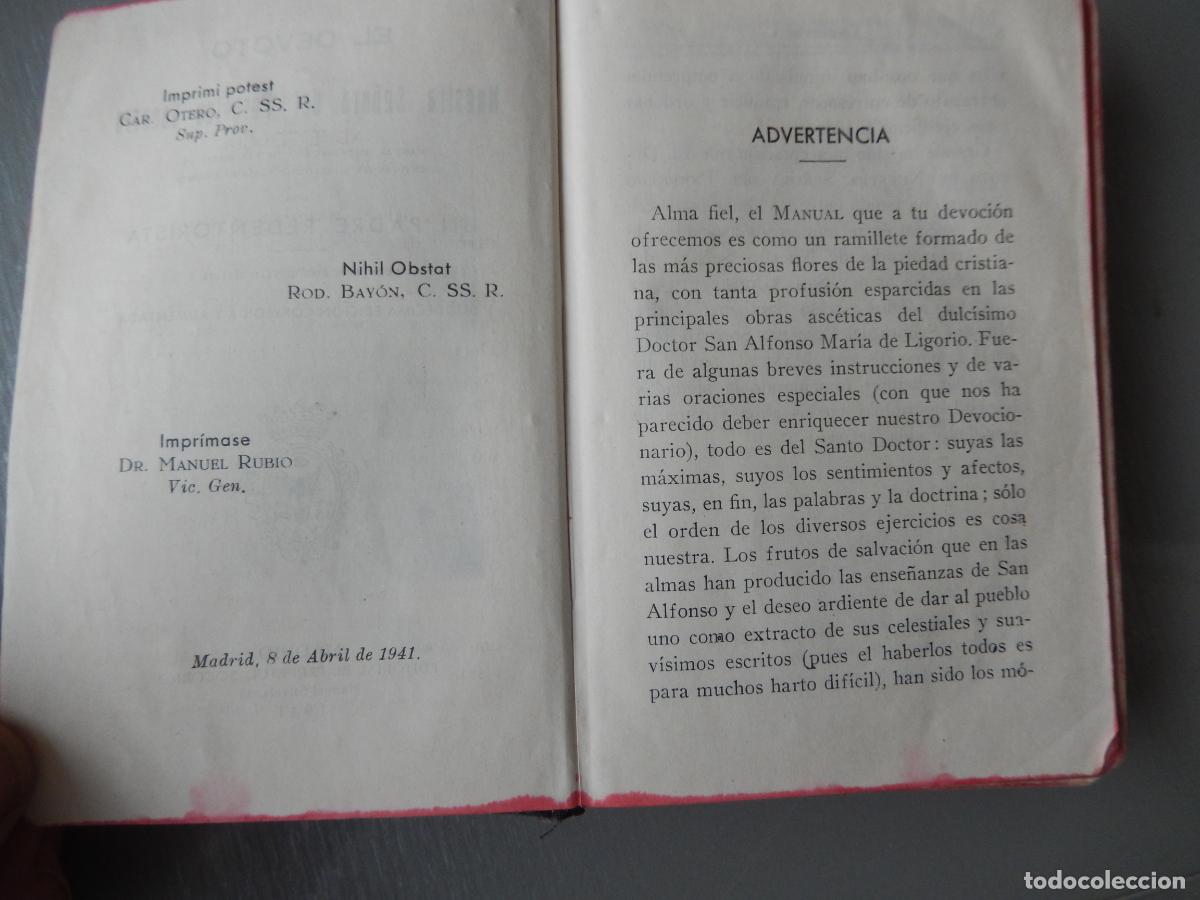 Libros de segunda mano: EL DEVOTO DE NUESTRA SE&Ntilde;ORA DEL PERPETUO SOCORRO -1941 - Foto 6