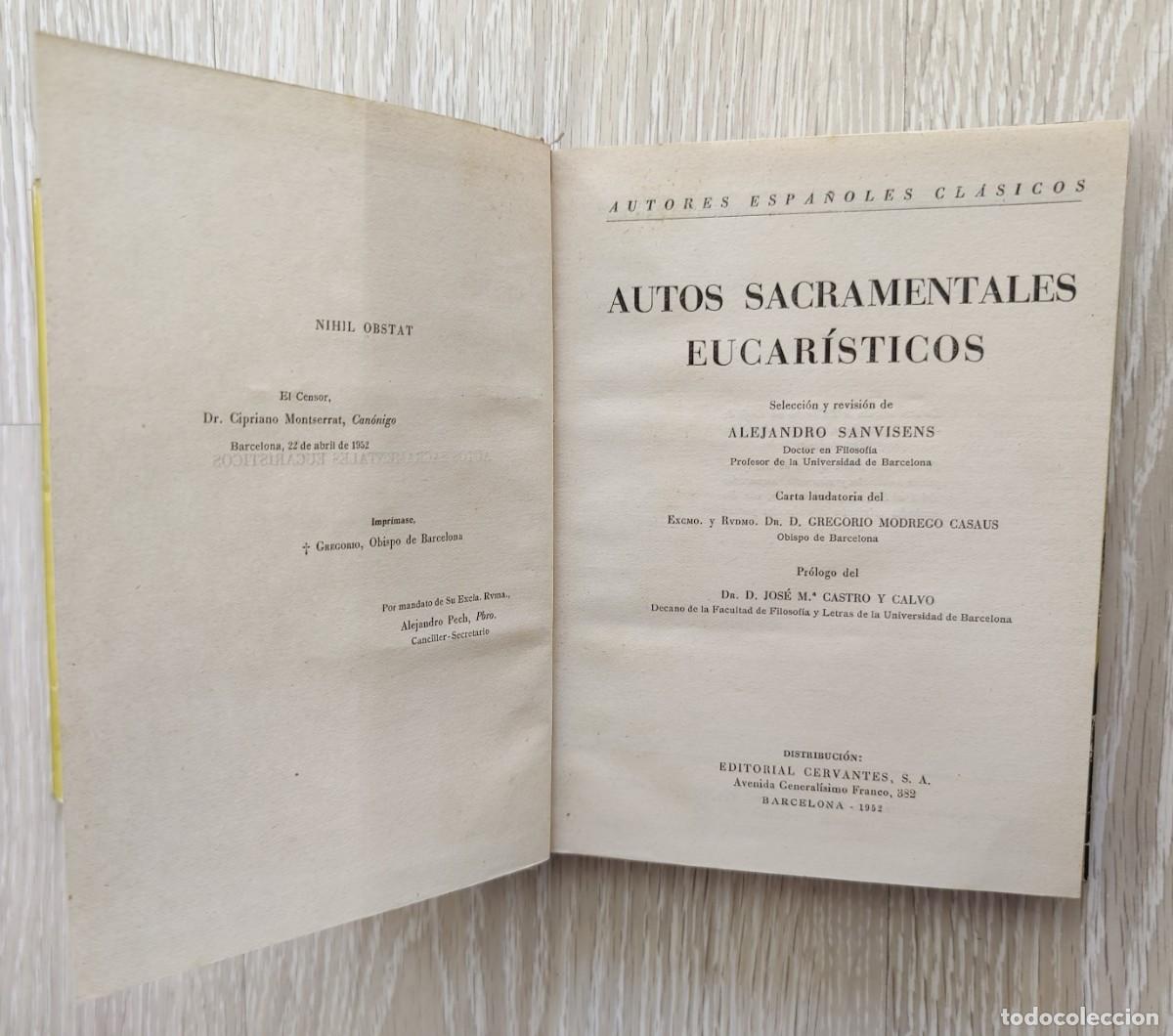 Libros de segunda mano: Libro Autos Sacramentales Eucaristicos - Foto 5