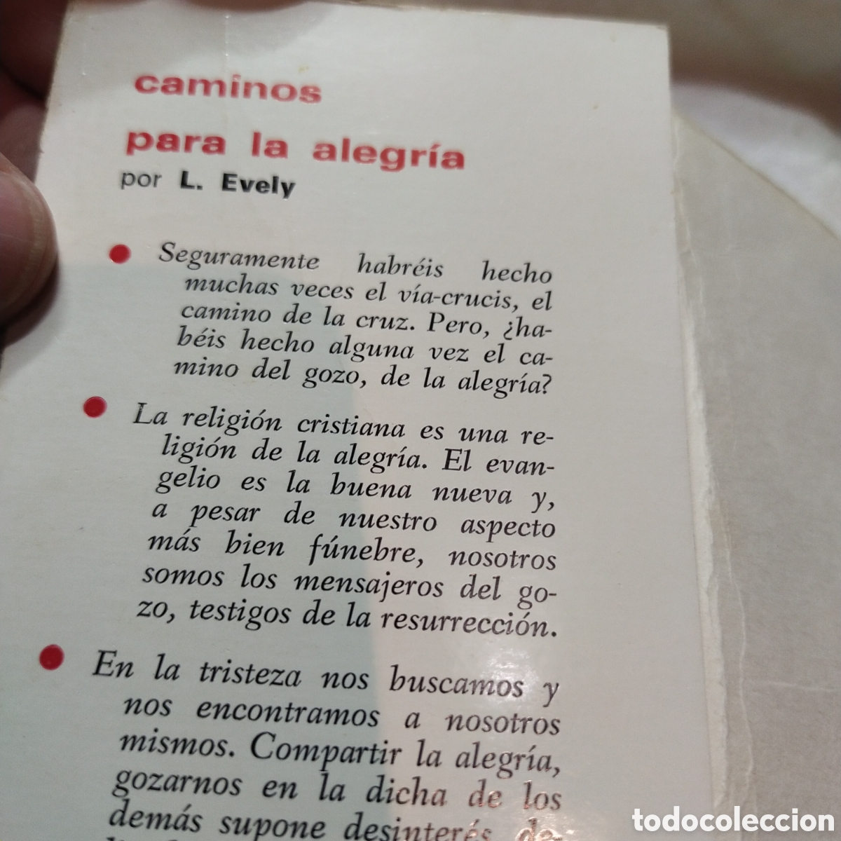 Libros de segunda mano: Caminos para la alegr&iacute;a. Luis everly. - Foto 2
