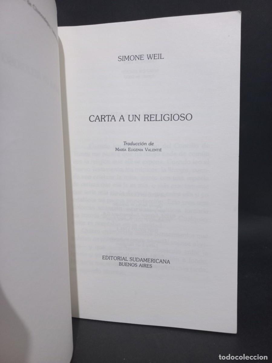 Libros de segunda mano: SIMONE WEIL - CARTA A UN RELIGIOSO - 2000 - Foto 3