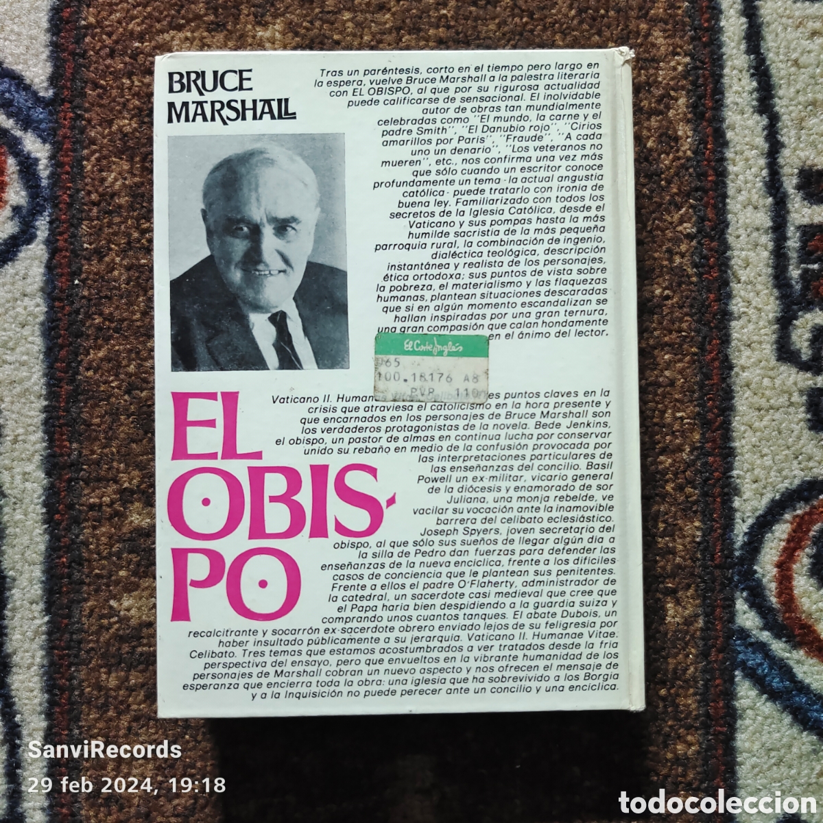 Libros de segunda mano: EL OBISPO (BRUCE MARSHALL) - Foto 2