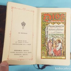 Libros de segunda mano: DEVOCIONARIO PARA NIÑOS Y NIÑAS, LUIS RIBERA 1950, EDICIÓN LUJO COLOR Y CUBIERTAS CAREY O SIMILAR