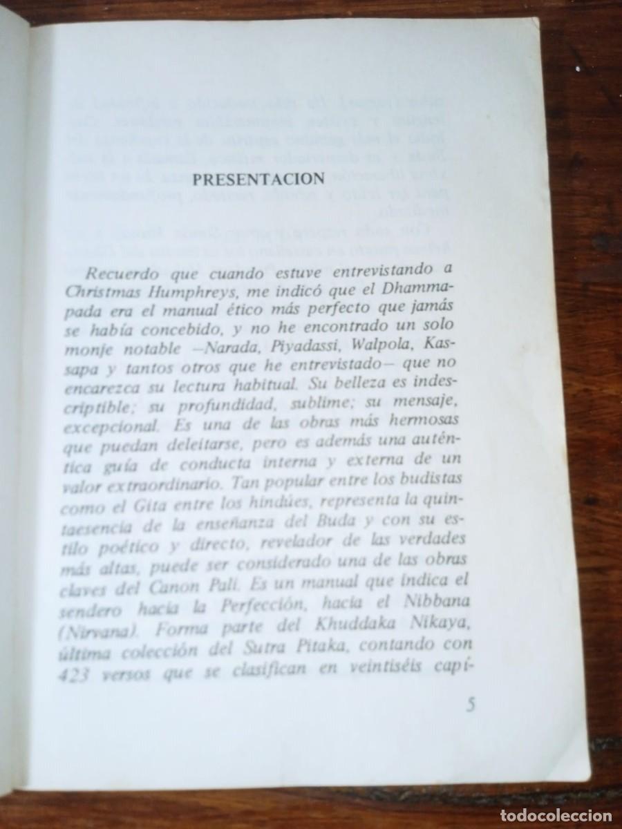 Libros de segunda mano: Dhammapada : El sendero de la sabiduria - El Buda - Foto 4