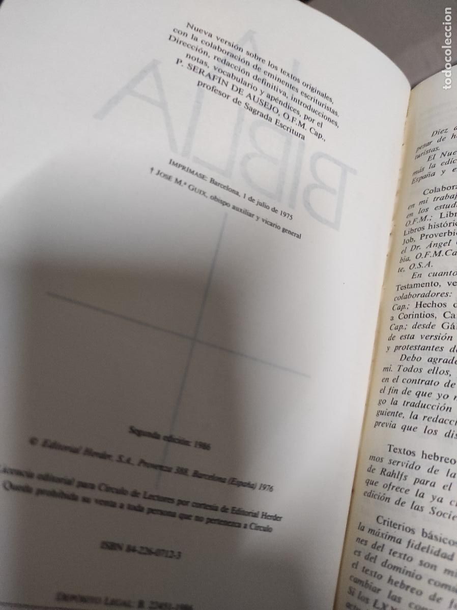 Libros de segunda mano: LA BIBLIA - C&Iacute;RCULO DE LECTORES - EDITORIAL HERDER - Foto 3