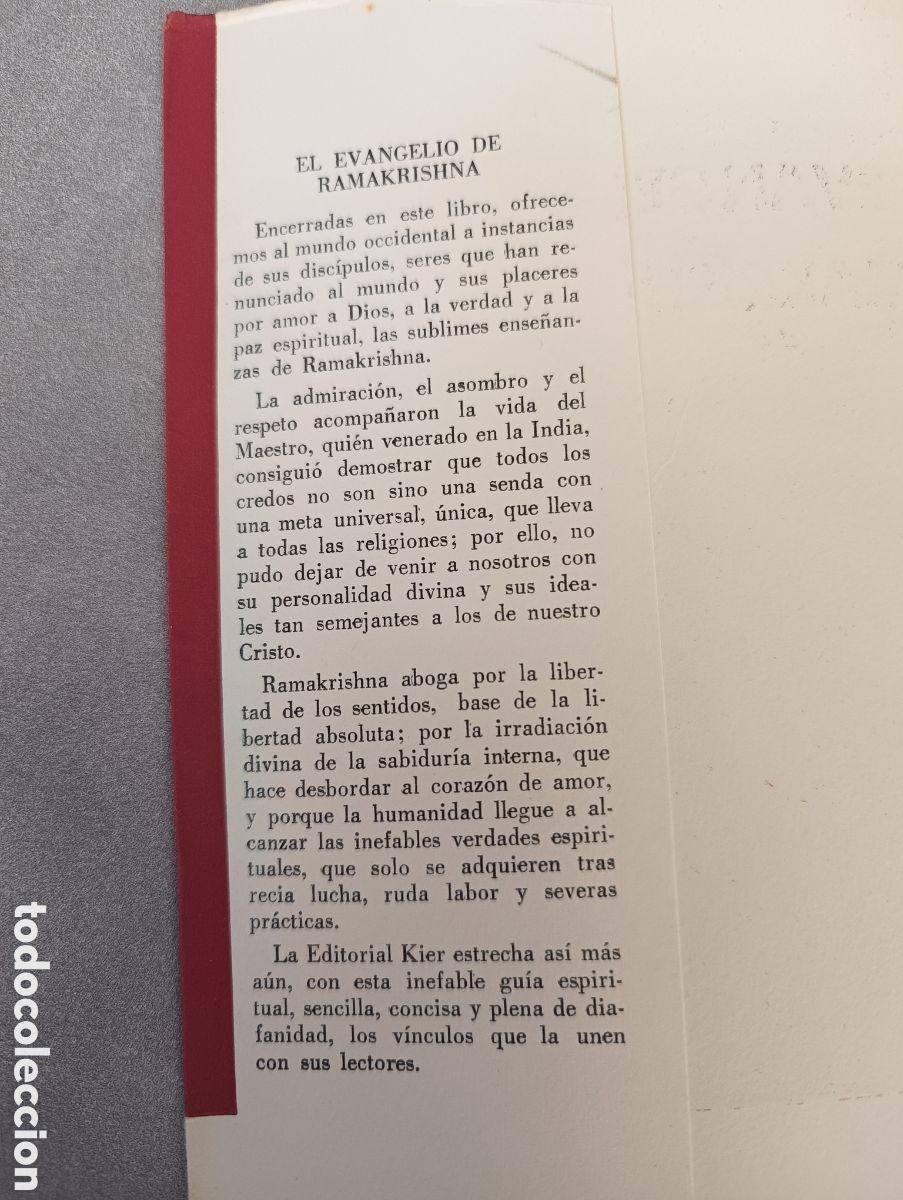 Libros de segunda mano: El evangelio de Ramakrishna. - Foto 3
