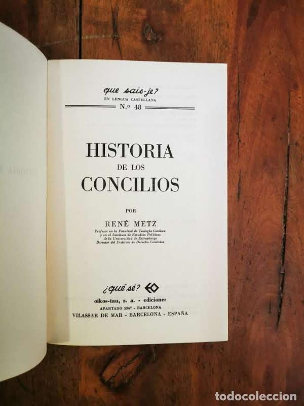 Libros de segunda mano: METZ, Ren&eacute;. Historia de los concilios - Foto 2