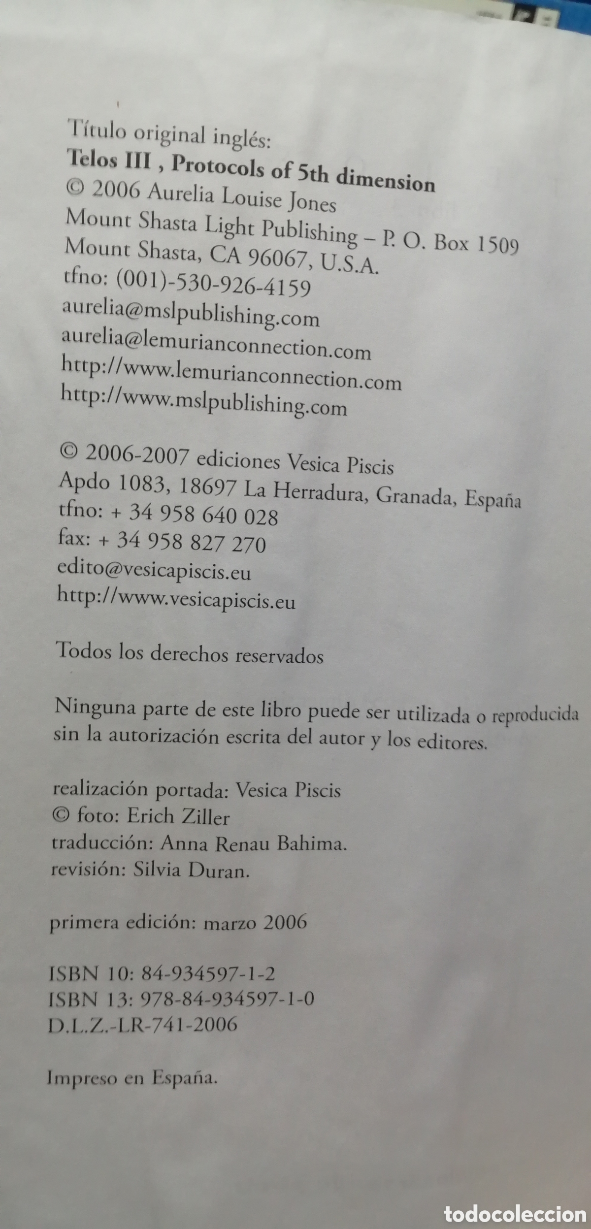 Libros de segunda mano: Telos Libro 3 Protocolos de la 5 dimensi&oacute;n Aurelia Louise Jones - Foto 15