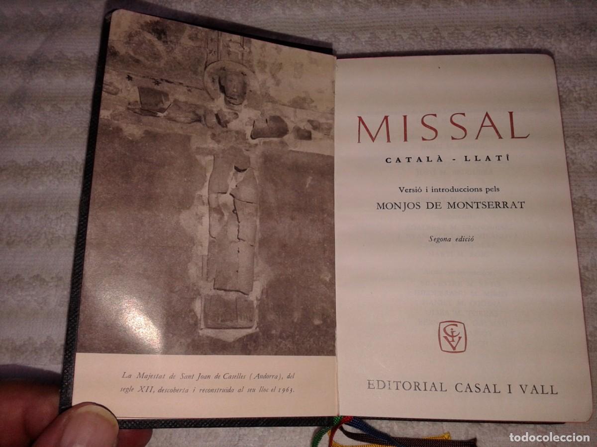 Libros de segunda mano: MISSAL, MONJOS DE MONTSERRAT CATALA-LLATI, 1966, B22