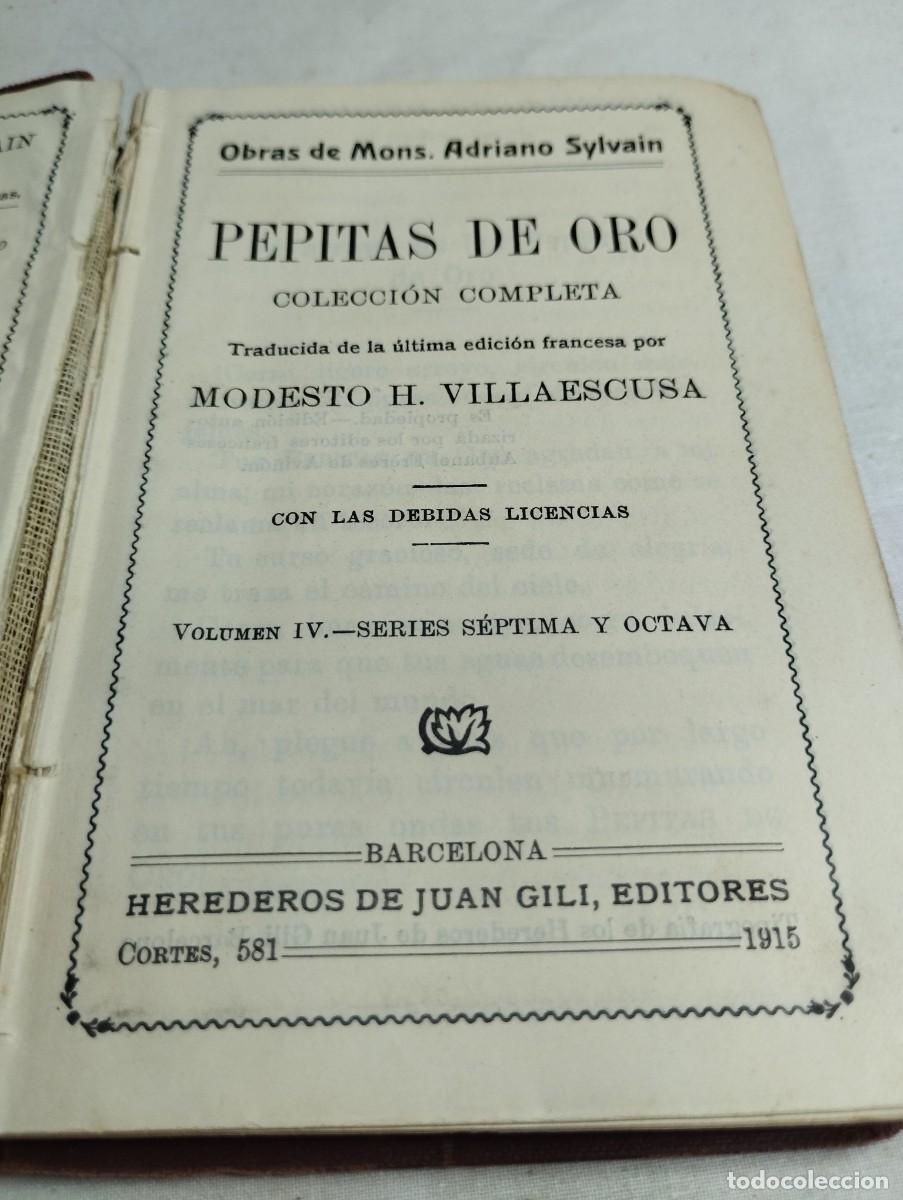Libros de segunda mano: Pepitas de oro, volumen IV. Adriano Sylvain - Foto 2