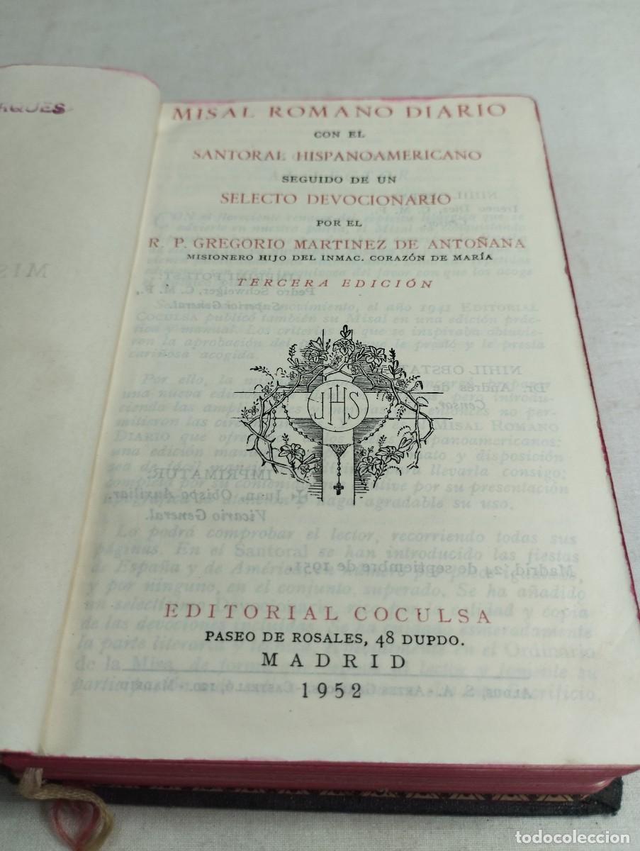 Libros de segunda mano: Misal romano. Gregorio Mart&iacute;nez, 1952 - Foto 3