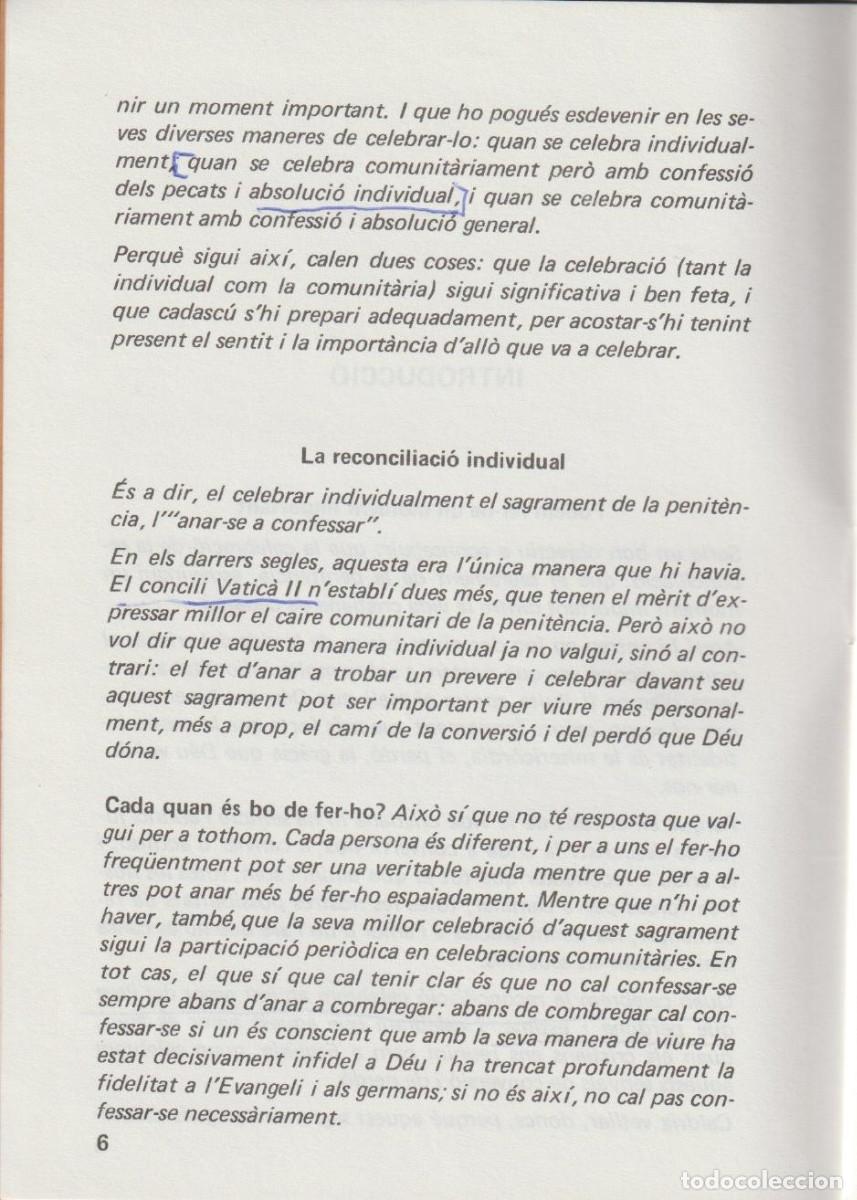 Libros de segunda mano: El sagrament del perd&oacute;, Josep Lligadas - Foto 5