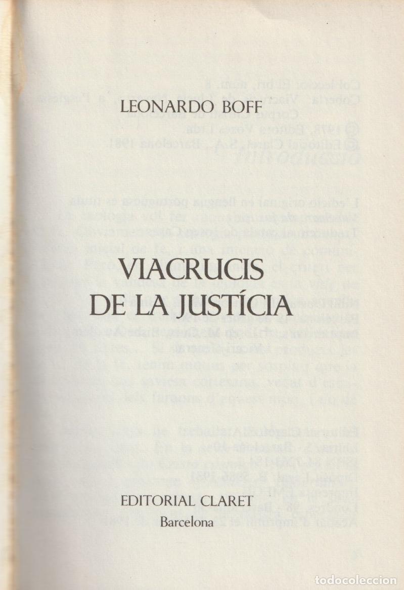 Libros de segunda mano: Viacrucis de la just&iacute;cia, Leonardo Boff - Foto 2
