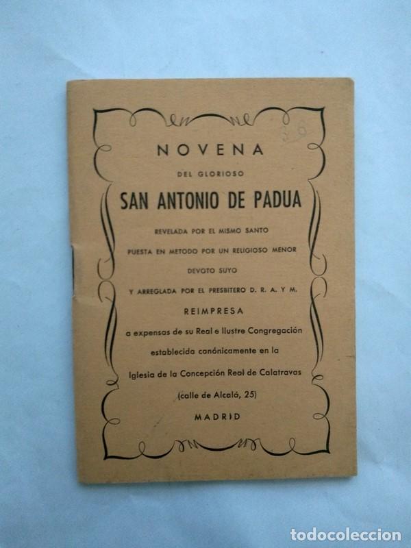 Libros de segunda mano: Novena del glorioso San Antonio de Padua