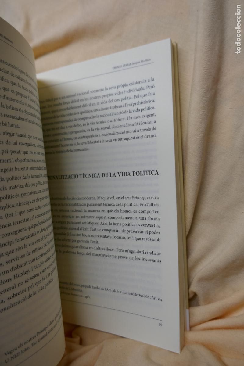 Libros de segunda mano: LHome i lEstat - Jacques Maritain - Com Nou (EN CATALAN) - Foto 9